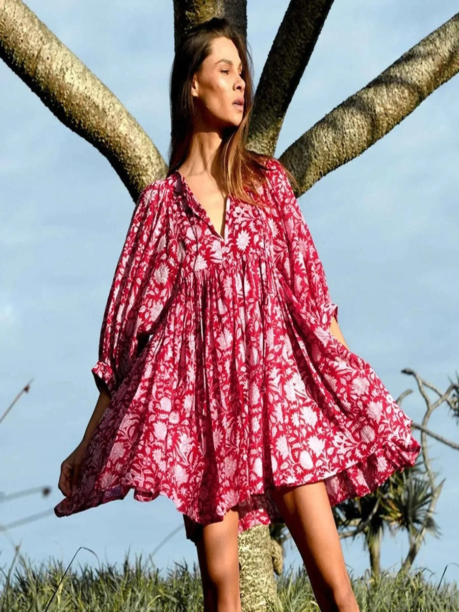 Robe Longue à Coupe Fluide pour Femme | Idéale pour Été et Sorties Décontractées