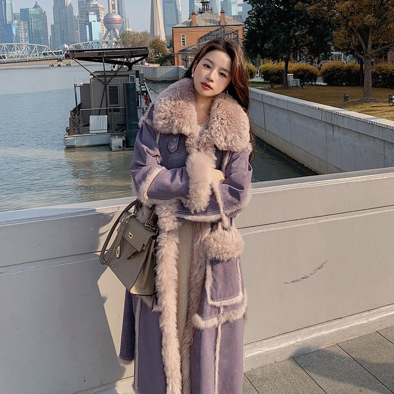 Manteau Duster à Carreaux Contrastés avec Ceinture pour Femme | Idéal pour la Mi-Saison