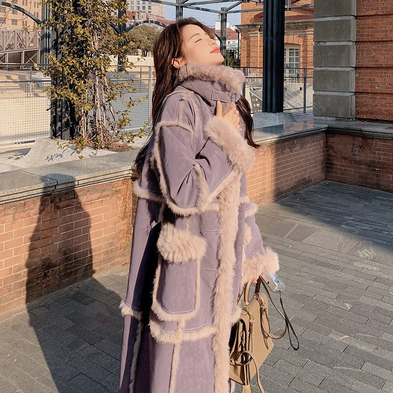 Manteau Duster à Carreaux Contrastés avec Ceinture pour Femme | Idéal pour la Mi-Saison