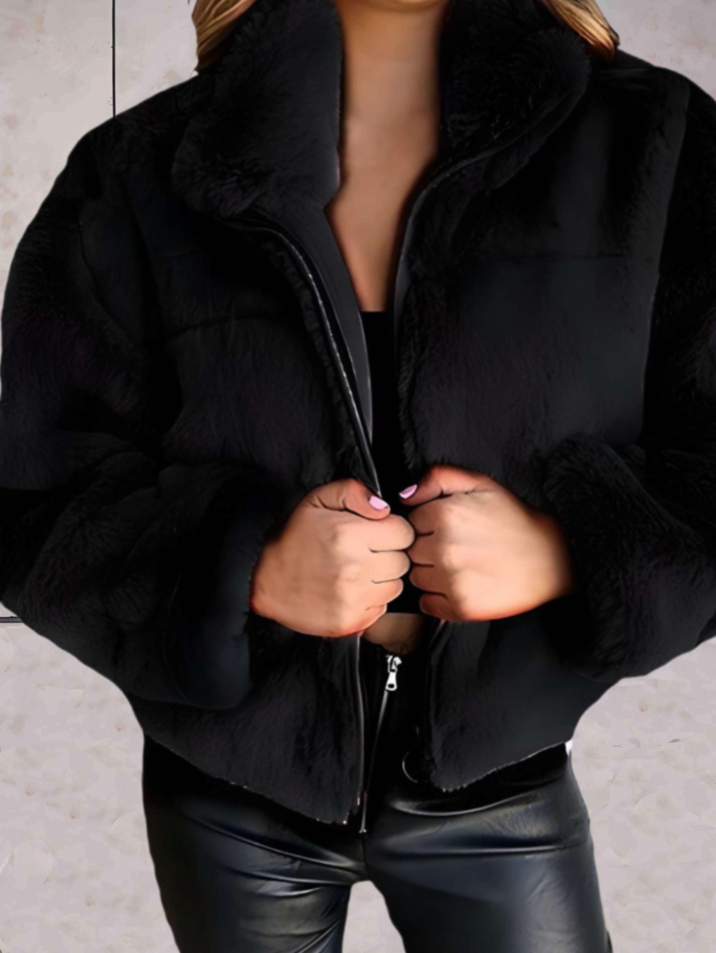 Veste Zippée avec Col Classique pour Femmes | Idéale pour L’Hiver