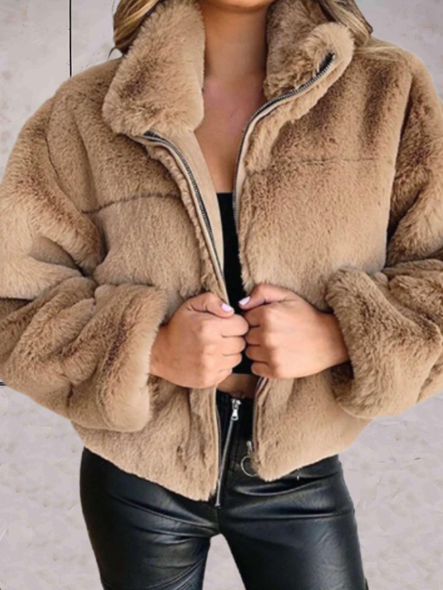 Veste Zippée avec Col Classique pour Femmes | Idéale pour L’Hiver