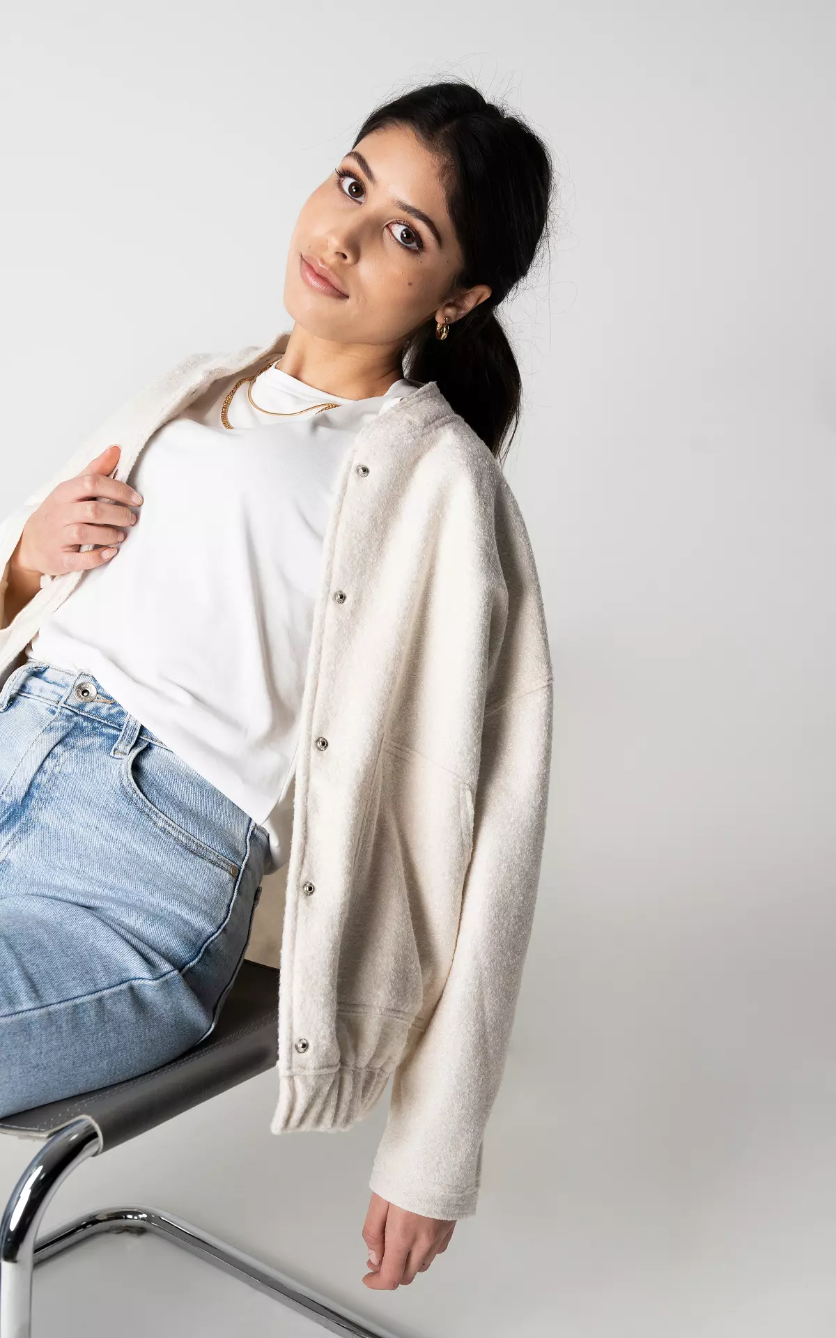 Blouson Bomber Ample pour Femme | Idéal pour Le Printemps Et Les Journées Décontractées