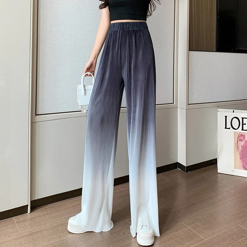 Pantalon Large À Jambes Droites Avec Dégradé Pour Femmes | Idéal Pour Usage Décontracté