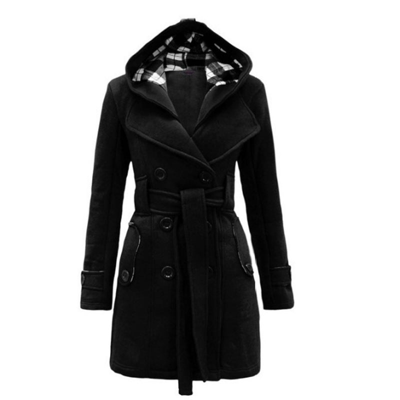 Manteau Long avec Capuche et Ceinture pour Femme | Idéal pour l’Hiver
