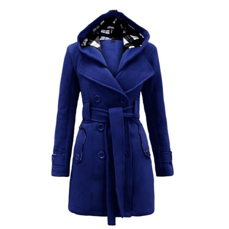 Manteau Long avec Capuche et Ceinture pour Femme | Idéal pour l’Hiver