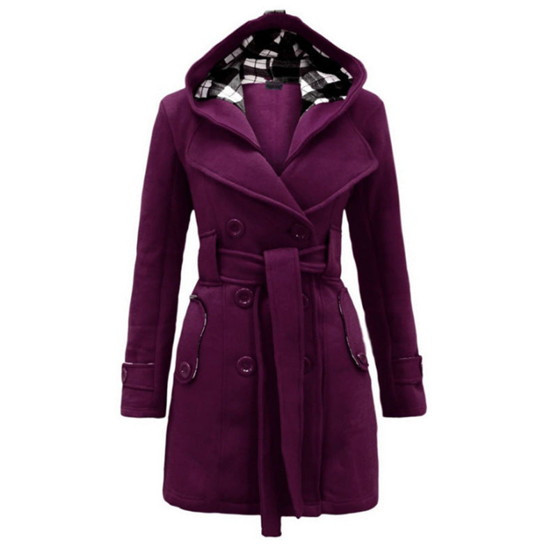 Manteau Long avec Capuche et Ceinture pour Femme | Idéal pour l’Hiver