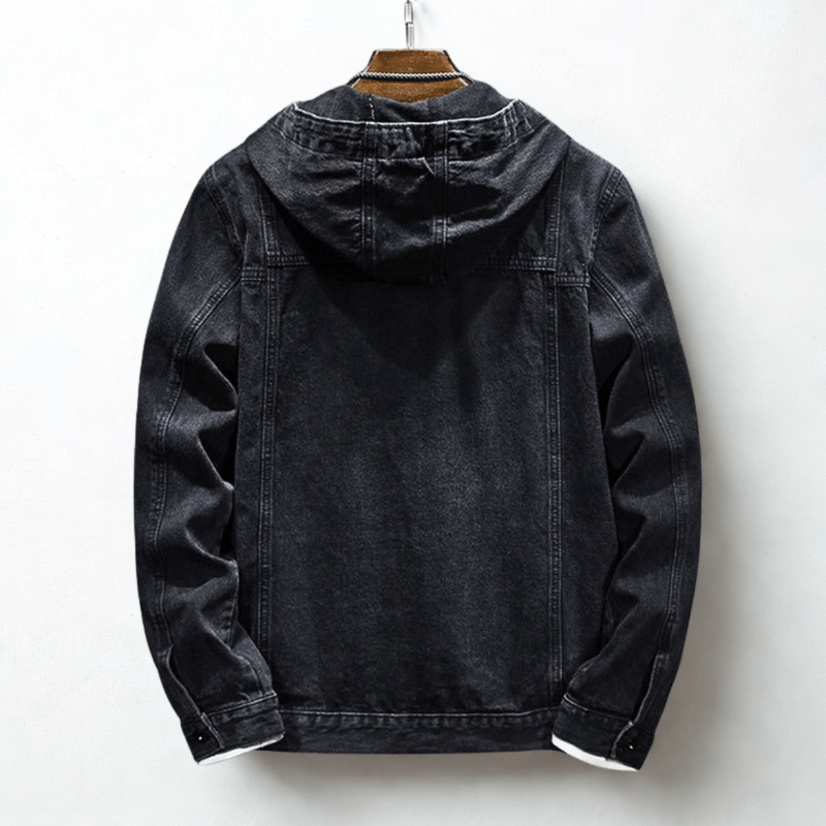 Veste en jean à capuche pour hommes