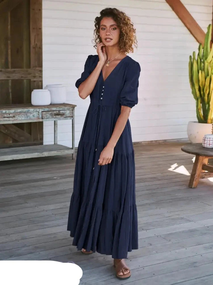 Robe Longue Rose à Coupe Fluide pour Femmes | Idéale pour les Vacances ou les Événements d'Été
