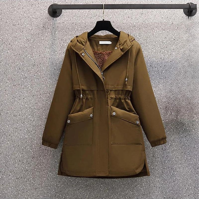 Manteau À Capuche avec Coupe Ajustée pour Femme | Idéal pour L’Hiver