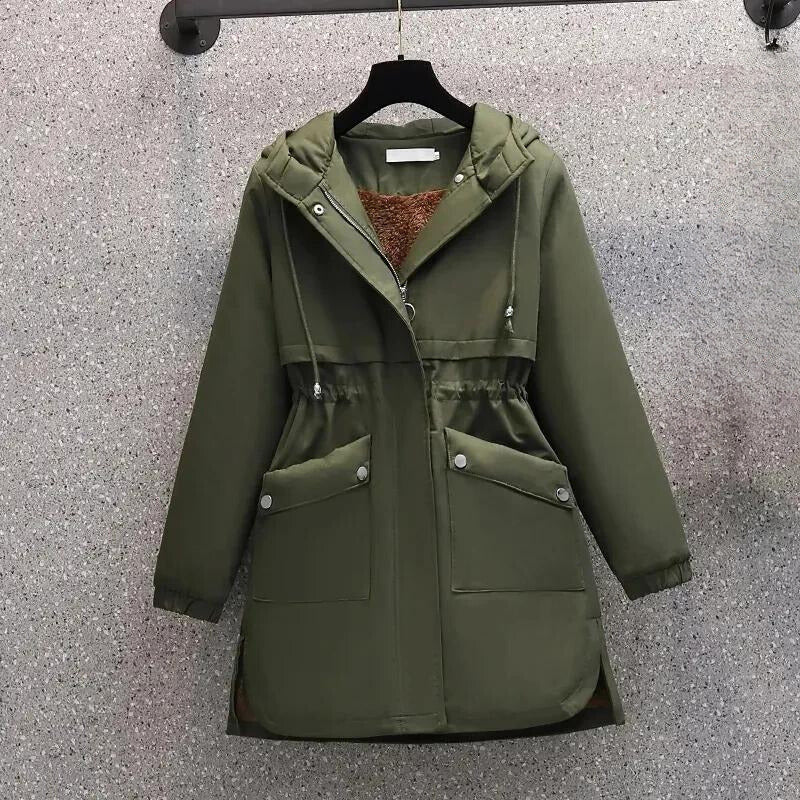 Manteau À Capuche avec Coupe Ajustée pour Femme | Idéal pour L’Hiver