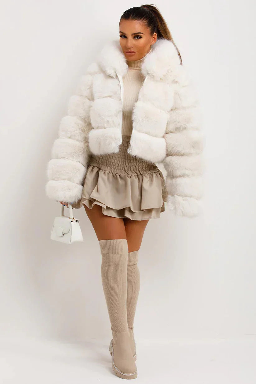 Manteau Court avec Ceinture pour Femme | Idéal pour l’Hiver