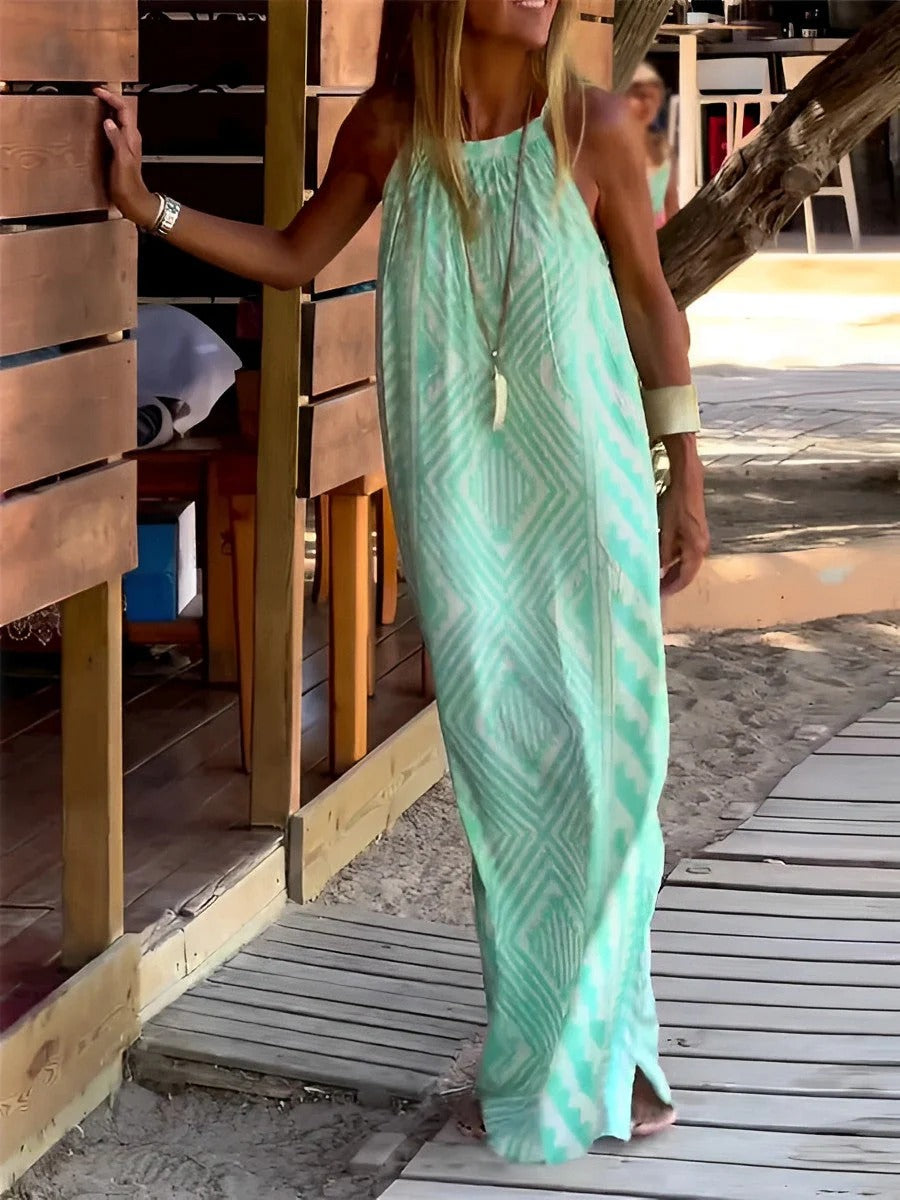 Robe Longue à Bretelles Fines pour Femme | Idéale pour la Plage et les Journées d’Été