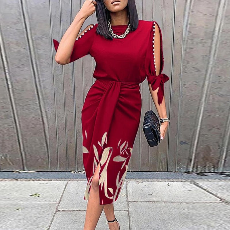 Robe à Imprimé Floral avec Coupe Ajustée pour Femme | Idéale pour les Sorties Décontractées et les Occasions Spéciales