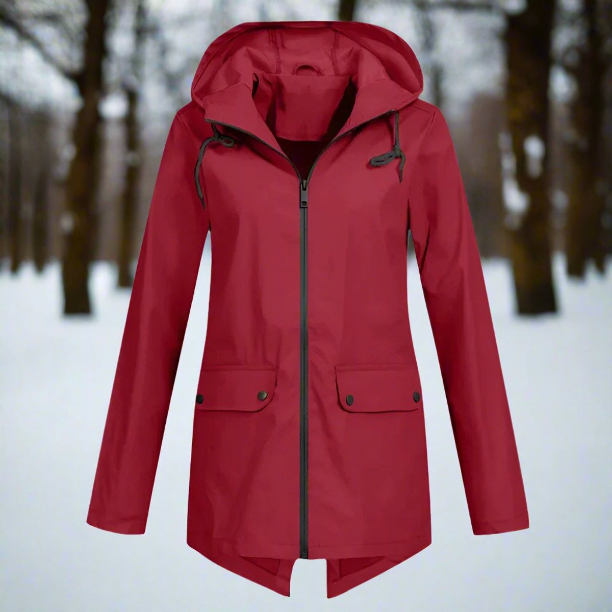 Veste à capuche avec coupe longue pour femme | Idéal pour les sorties en extérieur