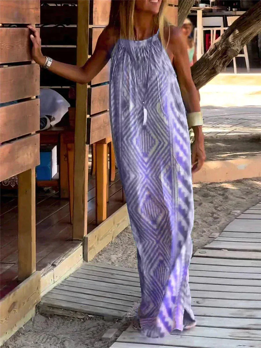 Robe Longue à Bretelles Fines pour Femme | Idéale pour la Plage et les Journées d’Été