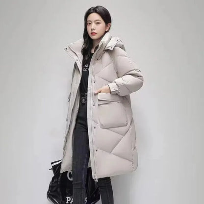 Doudoune Longue avec Fermeture Zippée pour Femme | Idéale pour l’Hiver