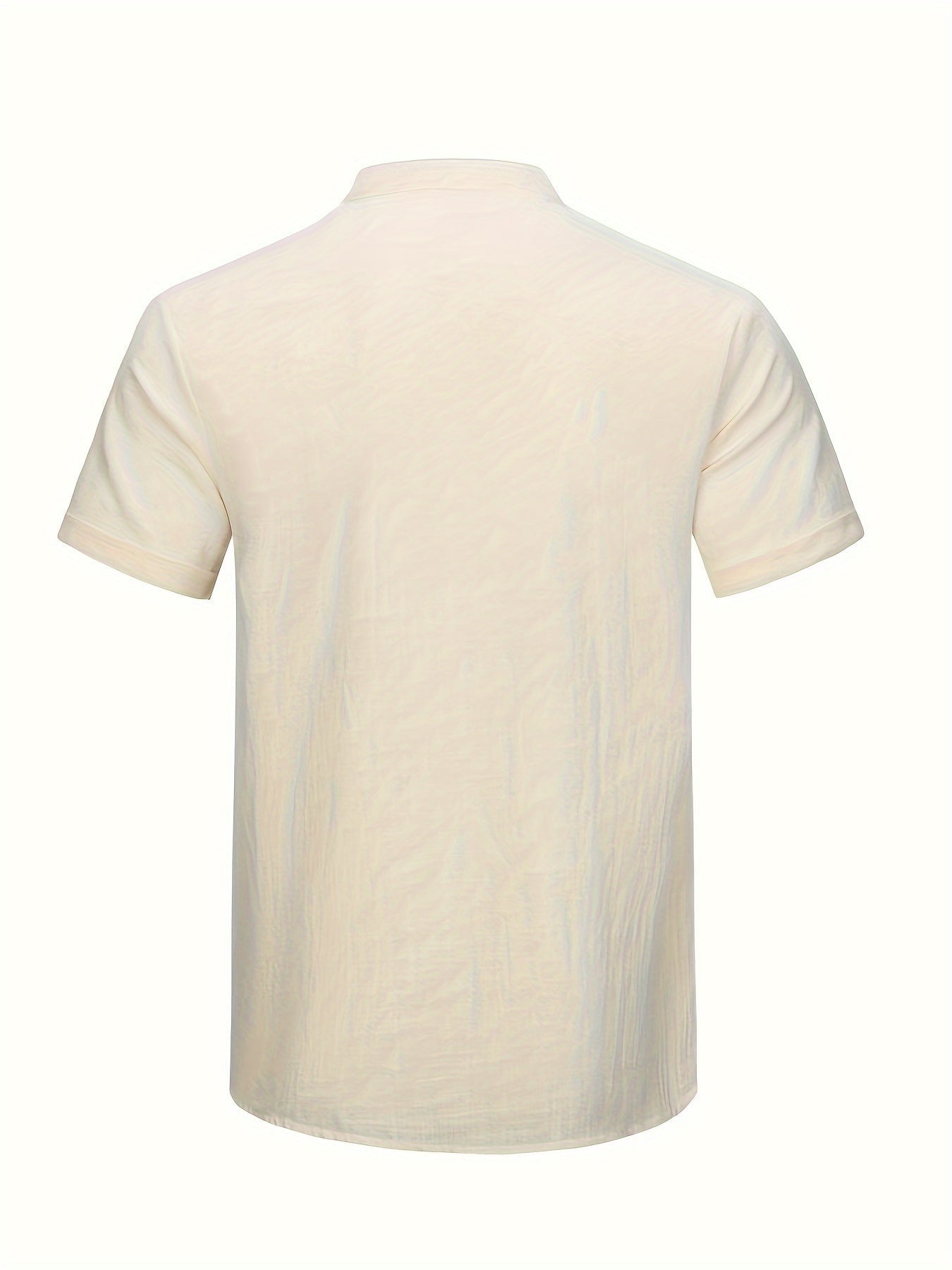 Chemise col montant coupe droite pour hommes