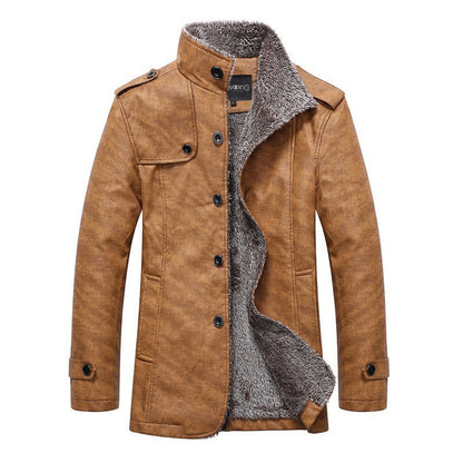 Manteau Long avec Col Montant et Coupe Structurée pour Homme | Idéal pour l’Hiver