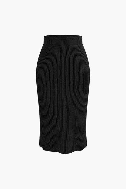 Ensemble Deux Pièces avec Haut Cache-Cœur et Jupe Crayon pour Femme | Idéal pour le Quotidien et les Sorties