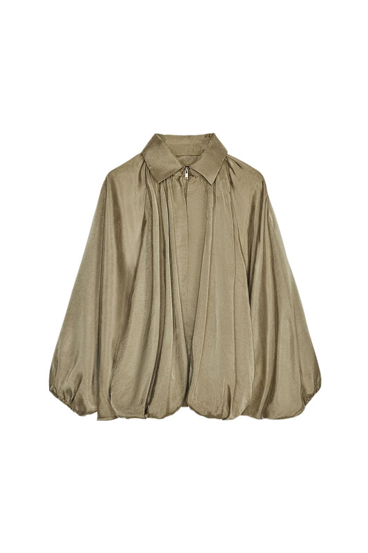 Veste Bomber À Coupe Ample avec Fermeture Zippée pour Femme | Idéale pour La Mi-Saison