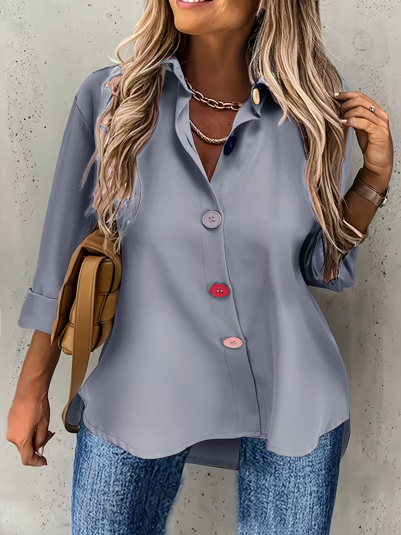 Chemise À Manches Longues Avec Fermeture Boutonnée Pour Femmes | Idéal Pour Usage Quotidien Et Travail