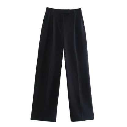 Pantalon Large Taille Moyenne Pour Femme | Idéal Pour Usage Quotidien Et Professionnel