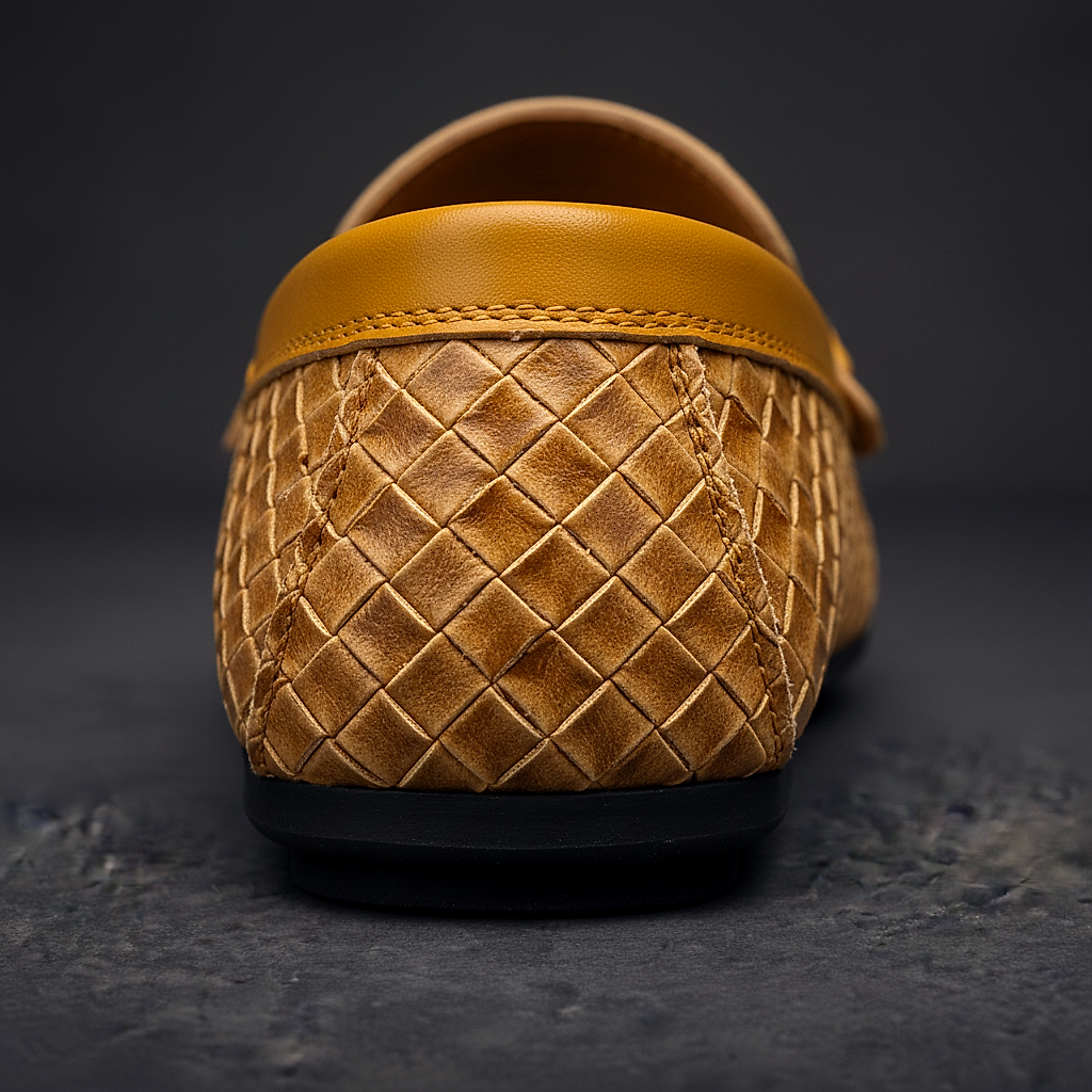 Mocassin tressé avec ornement métallique pour hommes | Idéal pour les sorties en journée