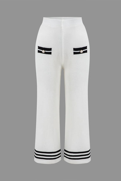 Ensemble Deux Pièces avec Cardigan Court et Pantalon Large pour Femme | Idéal pour le Quotidien et le Bureau
