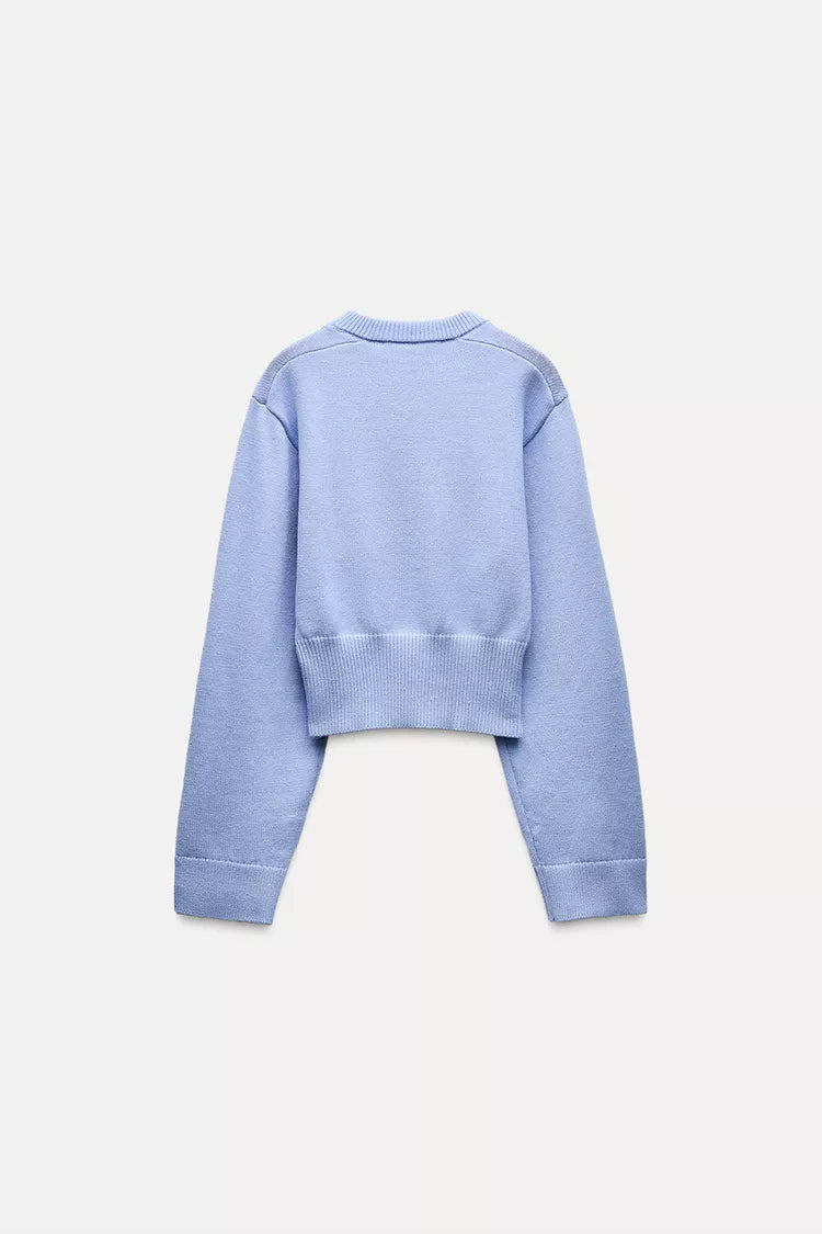 Pull à Manches Longues avec Col Rond pour Femme | Idéal pour Tenues Quotidiennes