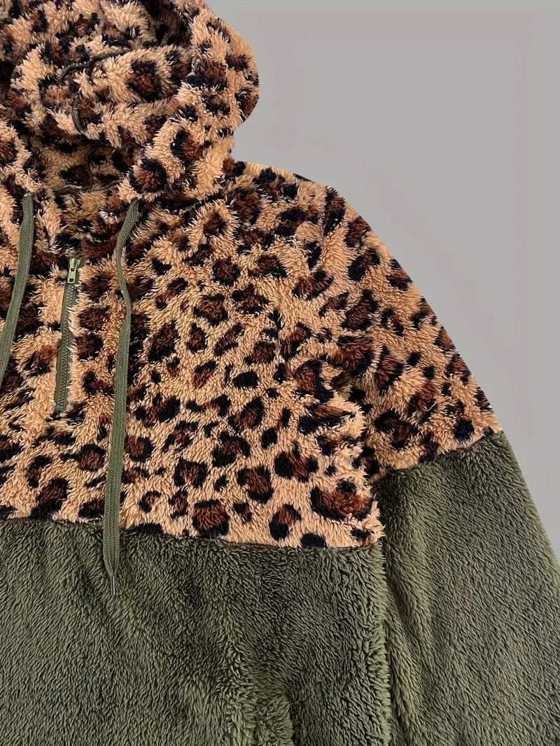 Sweat À Capuche À Imprimé Léopard pour Femme | Idéal pour La Mi-Saison