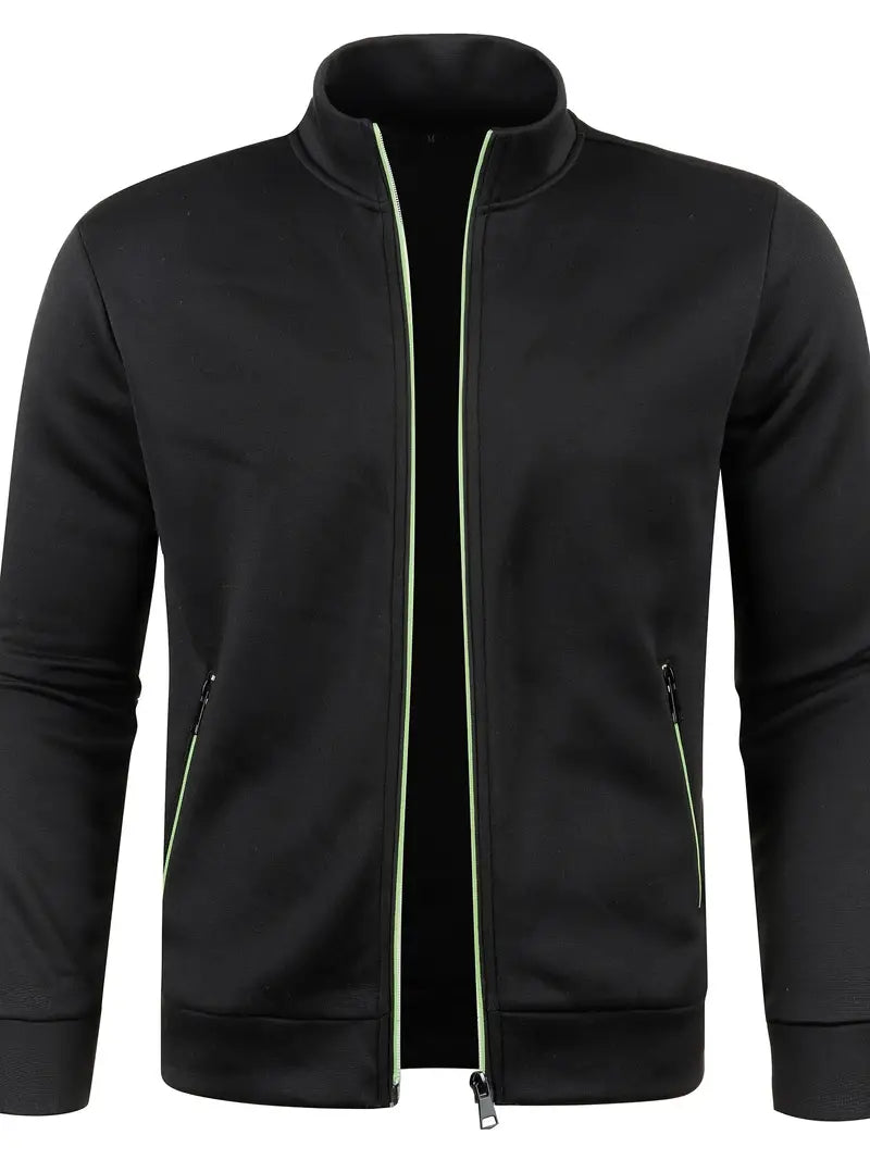 Veste Zippée Avec Col Montant Et Poches Latérales Pour Homme | Idéal Pour Sport Et Usage Quotidien