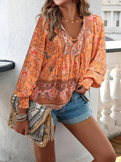 Blouse à Manches Chauve-Souris avec Imprimé Floral pour Femmes | Idéal pour l’Été