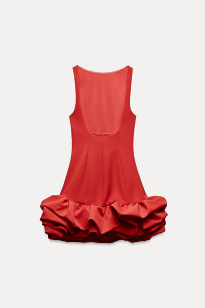 Robe Courte À Volants Avec Coupe Ajustée Pour Femme | Idéale Pour Les Événements Et Sorties