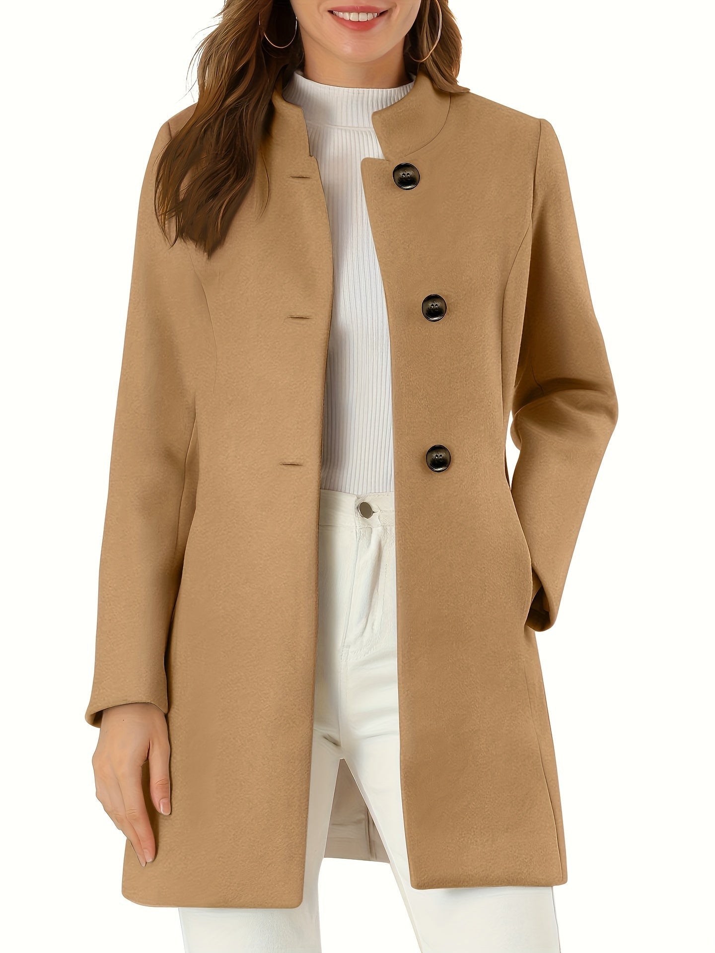 Blazer Tissé À Manches Longues Avec Coupe Ajustée Pour Femme | Idéal Pour Le Travail Et Les Sorties