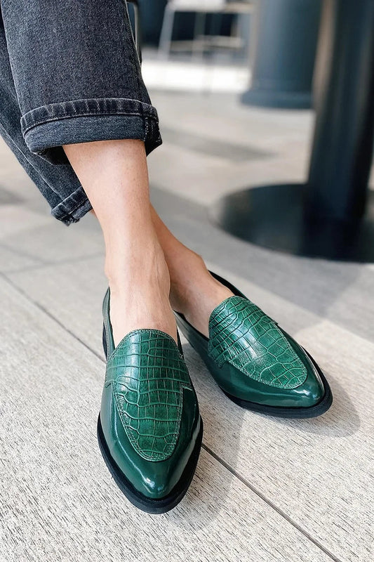 Mocassins Patchwork À Bout Pointu pour Femmes | Idéaux pour Le Quotidien Et Le Bureau