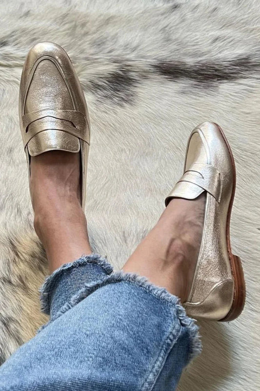 Mocassins Patchwork À Bout Rond pour Femmes | Idéaux pour Le Bureau Et Les Sorties Quotidiennes
