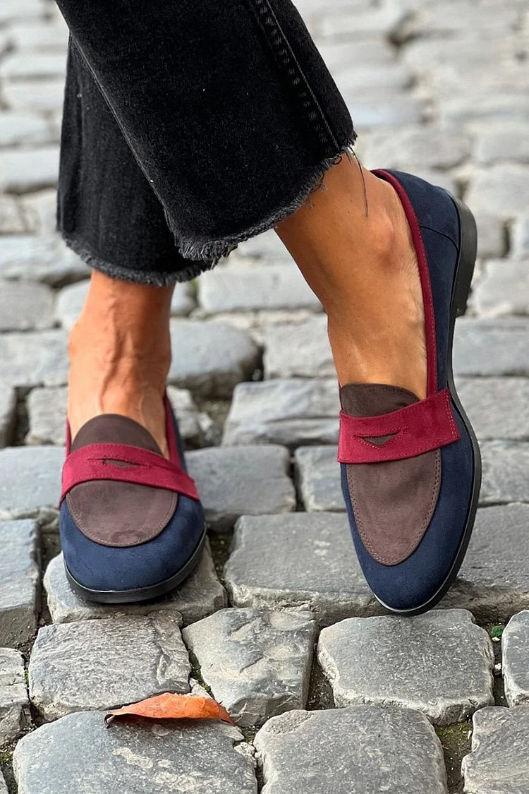 Mocassins À Bout Rond avec Petit Talon pour Femmes | Idéaux pour Le Bureau Et Les Sorties Quotidiennes
