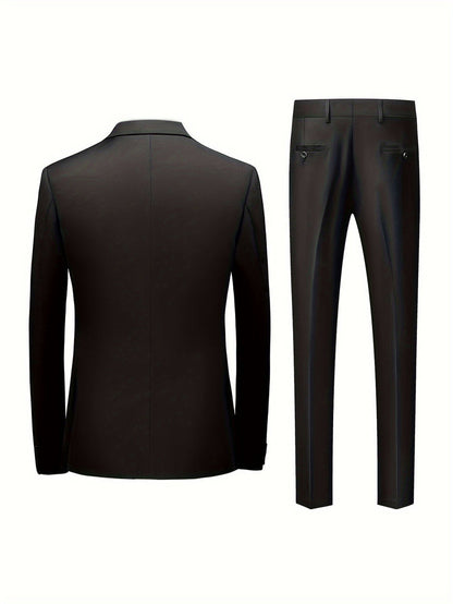 Costume Deux Pièces Ajusté avec Veste et Pantalon pour Homme | Idéal pour Occasions Formelles
