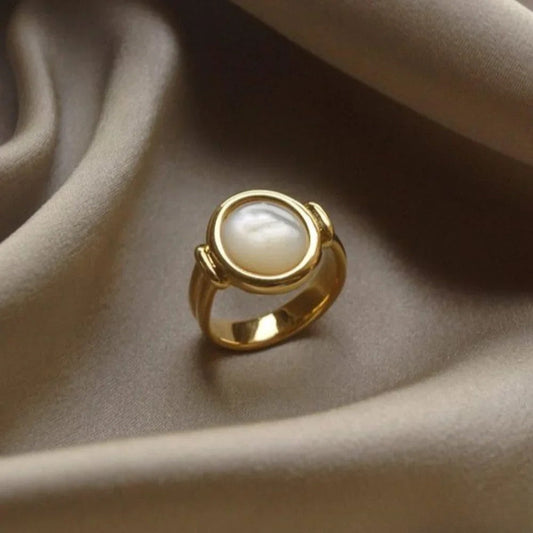 Bague Avec Perle Centrale Et Design Minimaliste Pour Femmes | Idéale Pour Un Usage Quotidien