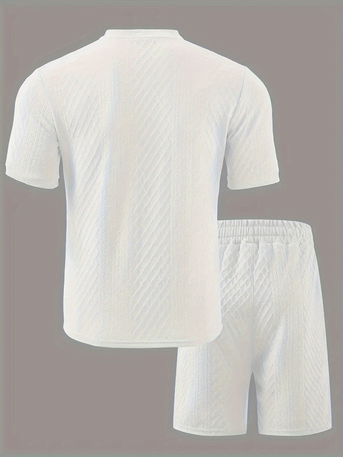 Ensemble Deux Pièces Texturé avec Col Mao pour Homme | Idéal pour Sorties Décontractées