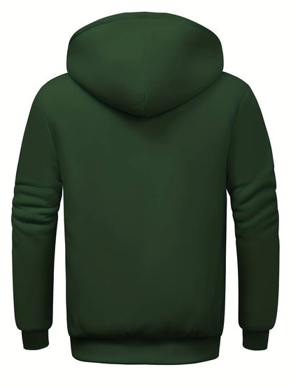 Sweat À Capuche Uni Avec Fermeture Zippée Pour Homme | Idéal Pour Un Usage Quotidien