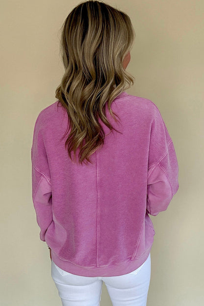 Sweatshirt Avec Encolure Échancrée Et Épaules Tombantes Pour Femmes | Idéal Pour Le Quotidien