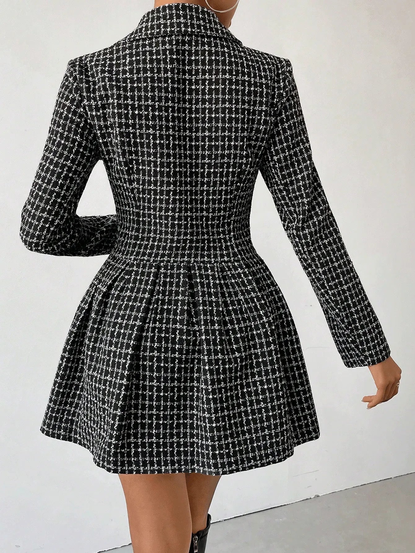 Veste Jupe à Col en V et Manches Longues pour Femme | Idéale pour le Travail ou les Sorties Décontractées