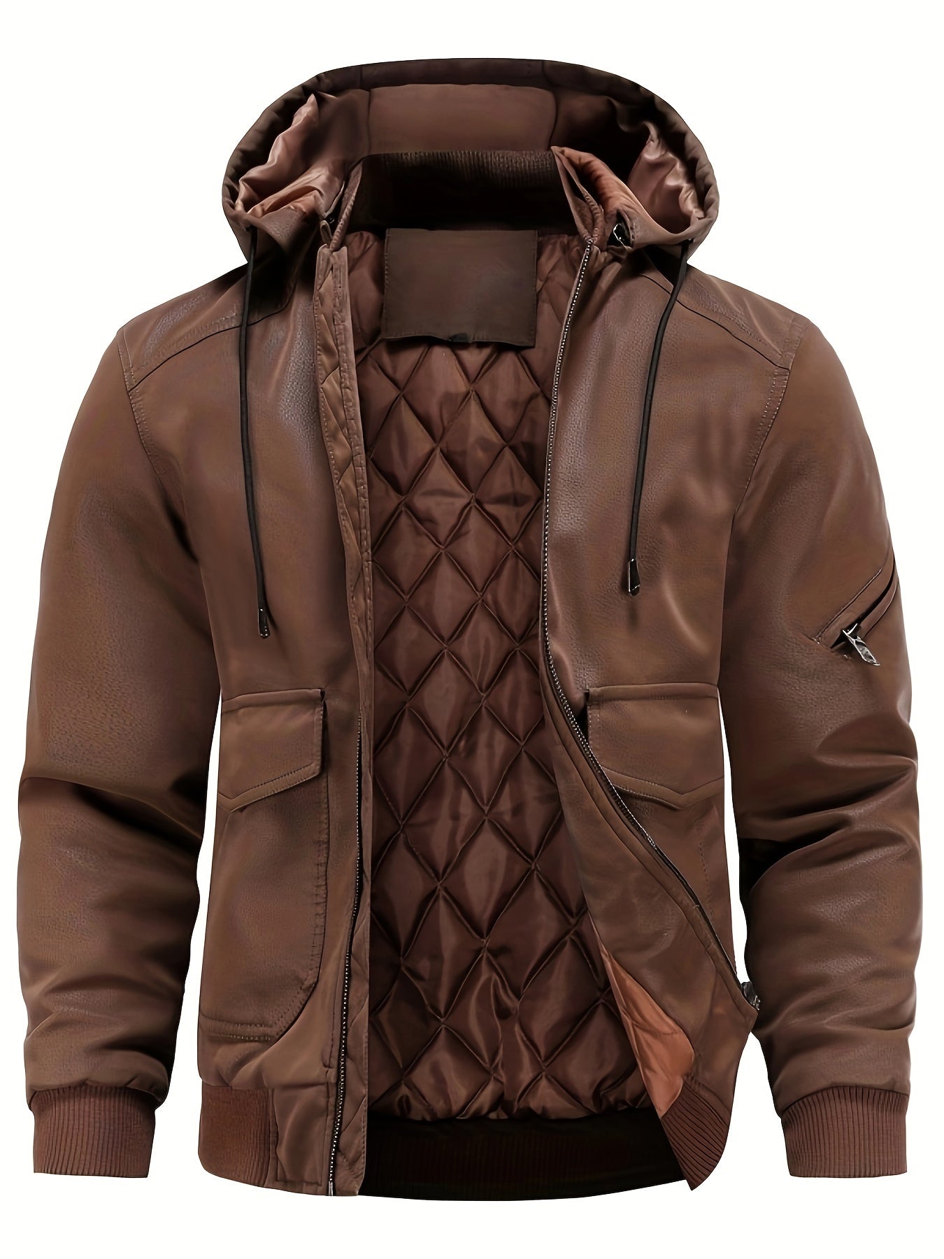 Veste avec Capuche et Doublure Matelassée pour Hommes | Idéale pour la Mi-Saison et l’Hiver