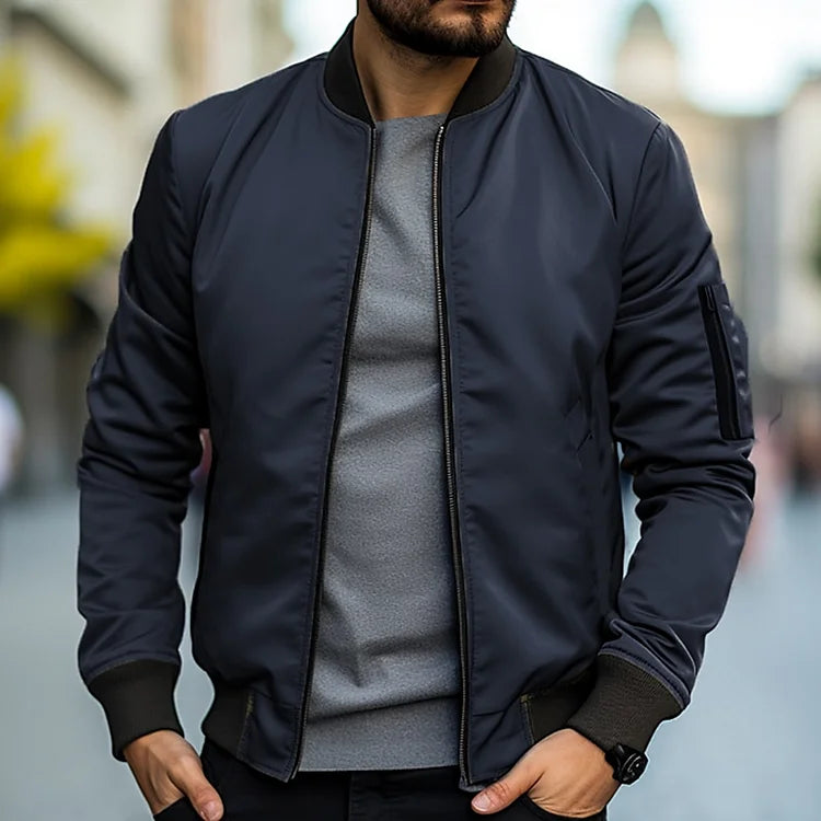 Blouson Bomber avec Col Côtelé pour Homme | Idéal pour un Usage Quotidien
