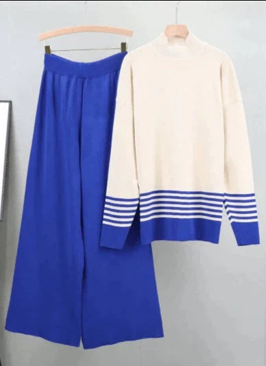 Ensemble Deux Pièces avec Top et Pantalon Large pour Femme | Idéal pour Usage Quotidien et Décontracté
