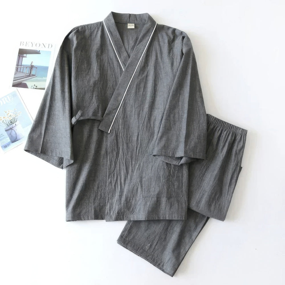 Ensemble Deux Pièces avec Haut Kimono et Pantalon pour Homme | Idéal pour Un Usage Quotidien
