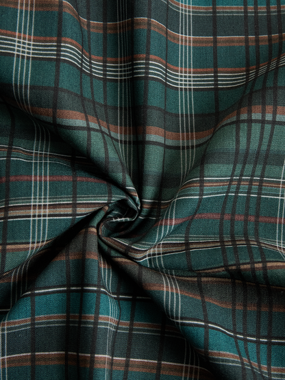 Robe maxi à carreaux avec col chemise pour femmes