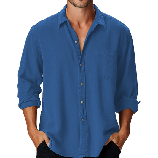 Chemise à Manches Longues avec Col Classique pour Homme | Idéale pour le Quotidien et les Occasions Décontractées
