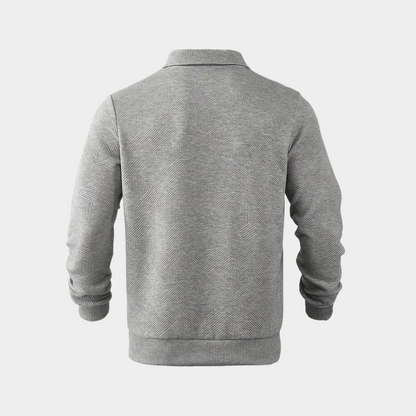 Sweat à Motifs Géométriques avec Fermeture Zippée pour Homme | Idéal pour Automne et Hiver